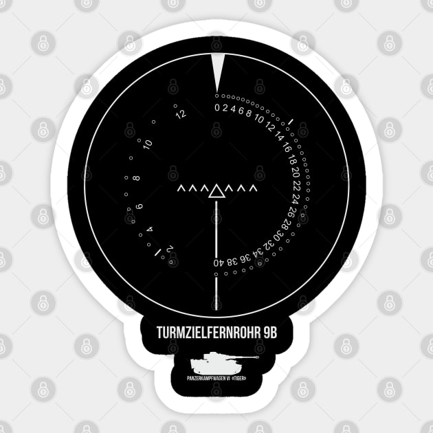 German tank sight Turmzielfernrohr 9b Sticker by FAawRay